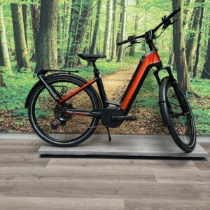 Bergamont BGM Bike E-Ville SUV Elite Zwart Mat / Oranje Dames 2024-50 cm