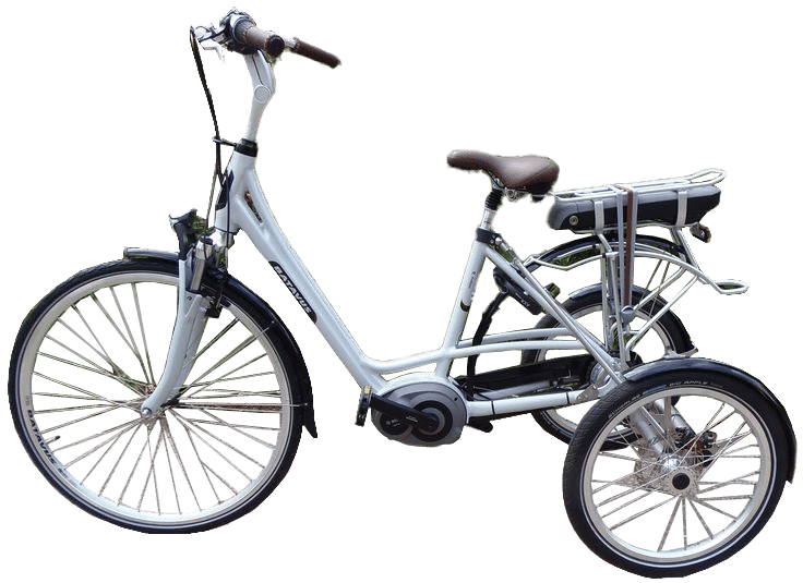 Fiets ombouwen naar driewieler met elektrische ondersteuning