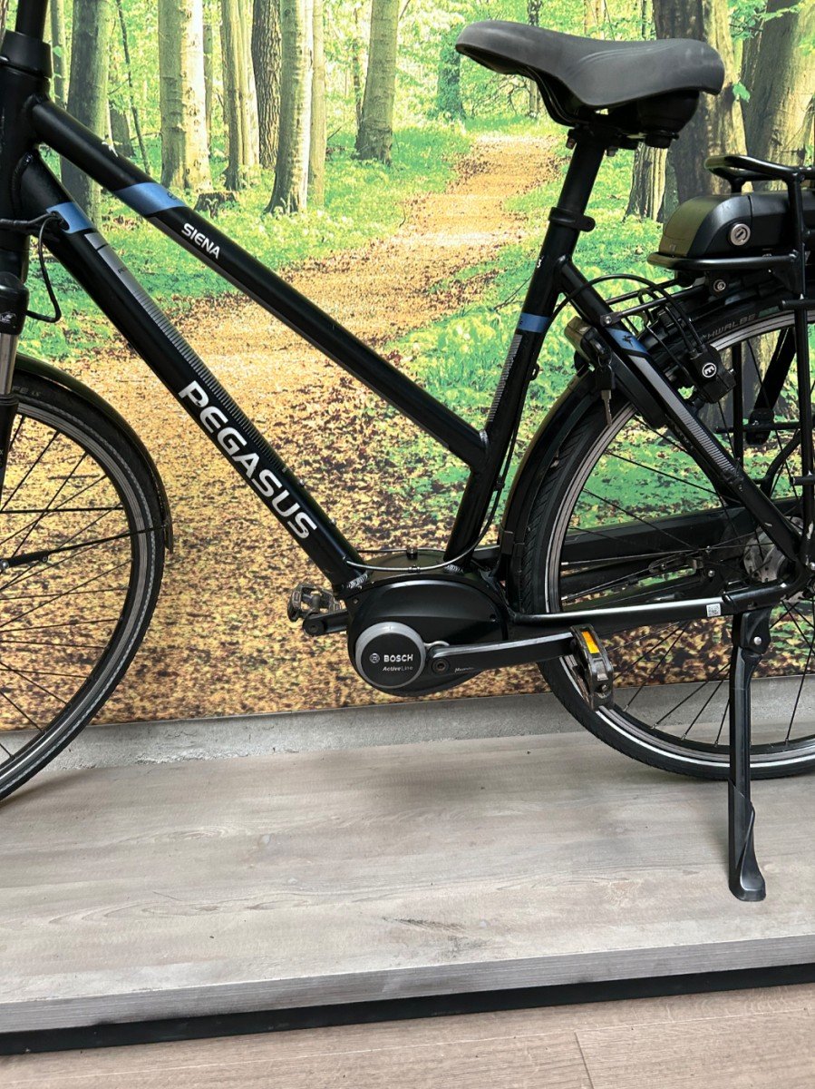 Pegasus Siena E7F 400WH Zwart Mat / Blauw Dames monotube 2019-53 cm - Afbeelding 4