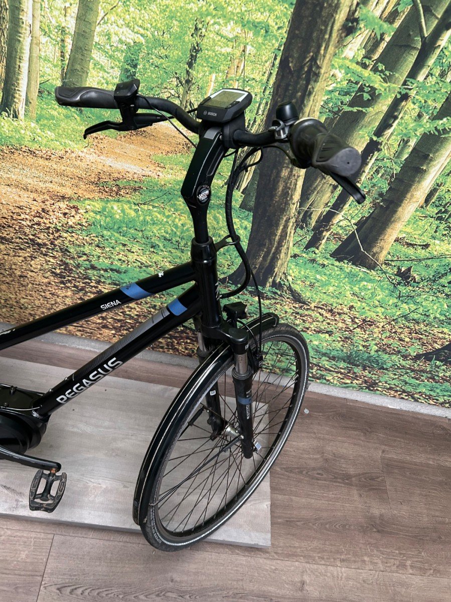 Pegasus Siena E7F 400WH Zwart Mat / Blauw Dames monotube 2019-53 cm - Afbeelding 3